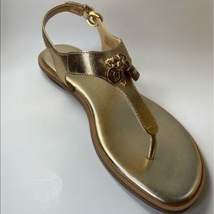 NEW Michael Korda Suki Sandal Pale Gold